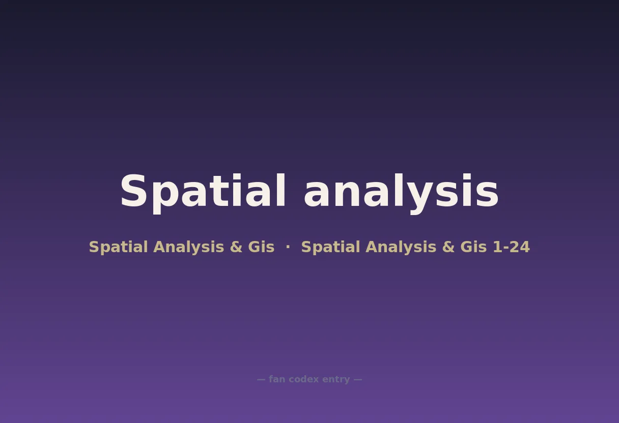 Spatial analysis